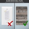Gray Rustic Wood Blank Wall Plate 1 Gang Switch Plate