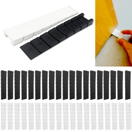 40 Pieces Furniture Leveling Pads, Furniture Wedges, Furniture Leg Leveling Pads for DIY and Workplaces (20 Pieces Black and 20 Pieces White)