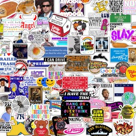 Visibly Toxic 100pcs Viral Funny Stickers Teens/Adults, Laptop, Water Bottle, Hard Hat, White Elephant, Gift for Him, for Her, Secret Santa