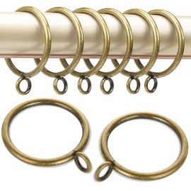 LEPEVNEY Bronze Metal Curtain Rings 55mm Inner Dia Drapery Ring - 24 Pieces for Smooth Gliding on Curtain Rods