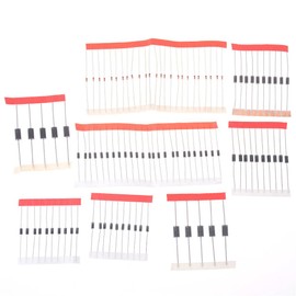 8 Values 100 pcs Diode Kit Contains Rectifier/Fast Recovery/Schottky/Switching Diodes 1N4148 1N4007 1N5819 1N5399 1N5408 1N5822 FR107 FR207 Assortment