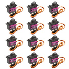 Beffkkip 12PCS MG90S 9g Micro Servo Motor Metal Gear for RC Robot Car Plane Helicopter Mini Servos for Arduino Project