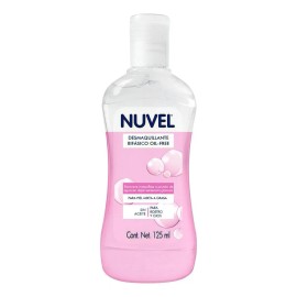 Desmaquillante Bifásico Nuvel Oil Free Rostro y Ojos 125ml – Limpieza Profunda Sin Sensación Grasosa 
