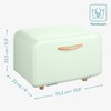 Navaris Bread Box - Metal Bread Bin Storage Tin with