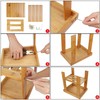 STARVAST Bamboo Shower Stool Small Wood Shower Bench 10 inch