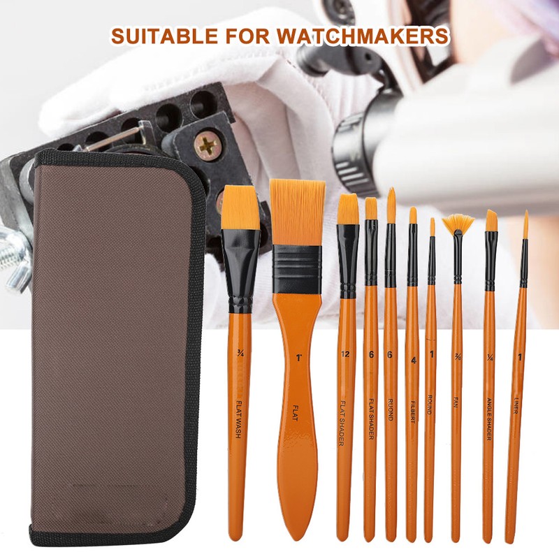 10pcs Watch Cleaning Brush Dust Rust Removal Watch Repairing Tool