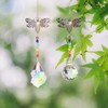 Set of 2 Crystal Glass Bee Suncatcher Hanging Rainbow Maker