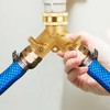 Triumpeek Brass Garden Hose Splitter, 3/4 Inch 2-Way Y Brass