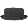 Lipodo Diamond Crown Herringbone Wool Hat Women/Men - Pork Pie