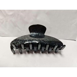 MAORULU 4 Inch Cute Glitter Acrylic Hair Claw Clip for Women Girls, Large Sparkle Galaxy Black French Banana Clip for Thick or Thin Hair, Durable Hair Accessory Gift, Big Jaw Clips