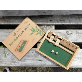 Pandoo folding board made of bamboo, board game for 2 people or more, dice game for young and old