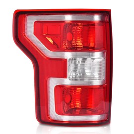 PIT66 Rear Tail Lamp Light w/o Bulbs & Wiring Harness Compatible with Ford F150 2018-2020 JL3Z13405H, FO2800265 LH Driver Side Red Lens Chrome Housing