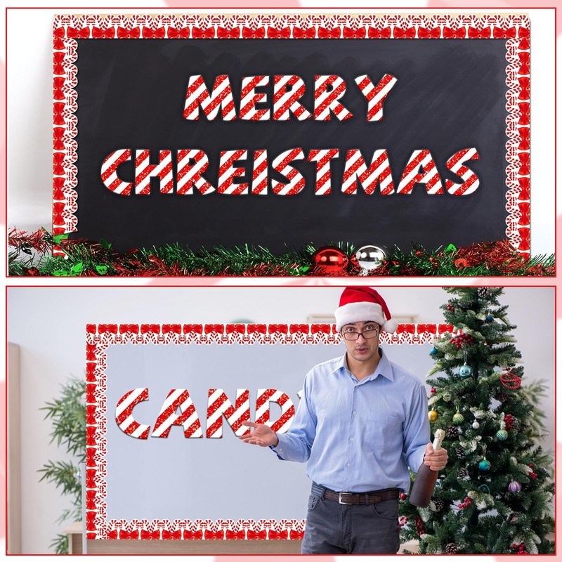 69ft Christmas bulletin board decorations, Peppermint bulletin Board Border Trim,