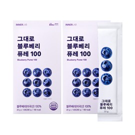 Inner wrap [Celltrion Inner Lab] Blueberry Puree 100 2 boxes / [셀트리온 이너랩] 그대로 블루베리 퓨레 100 2박스