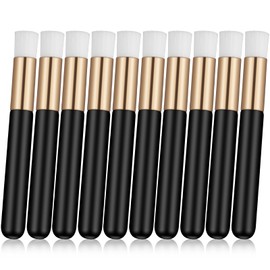 Lash Shampoo Brush, 10 Pcs Reusable Washable Lash Brushes for Cleansing Lightweight Portable Lashes Cleaning Brush Black Travel Nose Cleaning Tool for Facial Cleansing