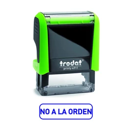 Trodat 4911 Printy Stamp Commercial Formula with Text Not in the Order, Self-Inking Size of Text Plate: 37 x 14 mm, Blue