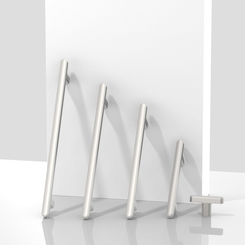 Asimerdeco 10 Pack Brushed Satin Nickel Cabinet Knobs Single Hole