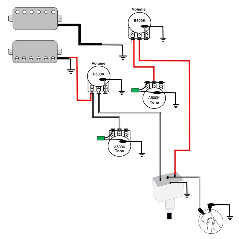 Electric guitar toggle switch rhythm treble 3 way pickup selector