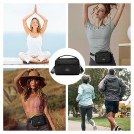 BJLFS Waist Packs Fanny Pack Crossbody Belt Messenger Bag Women Men with Adjustable Strap for Running Hiking Sports Casual Packs A1