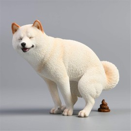 Mr.Z 053B 1/6 Size Shiba Inu Sibainu Cute Funny Dog Animal Realistic Figurine Plastic Model Toy Model Resin Premium Original Statue Painted Finished Product Dog Lovers Birthday Present Figurine