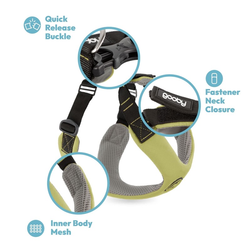 Gooby Convertible Z Harness, Turquoise, X-Large