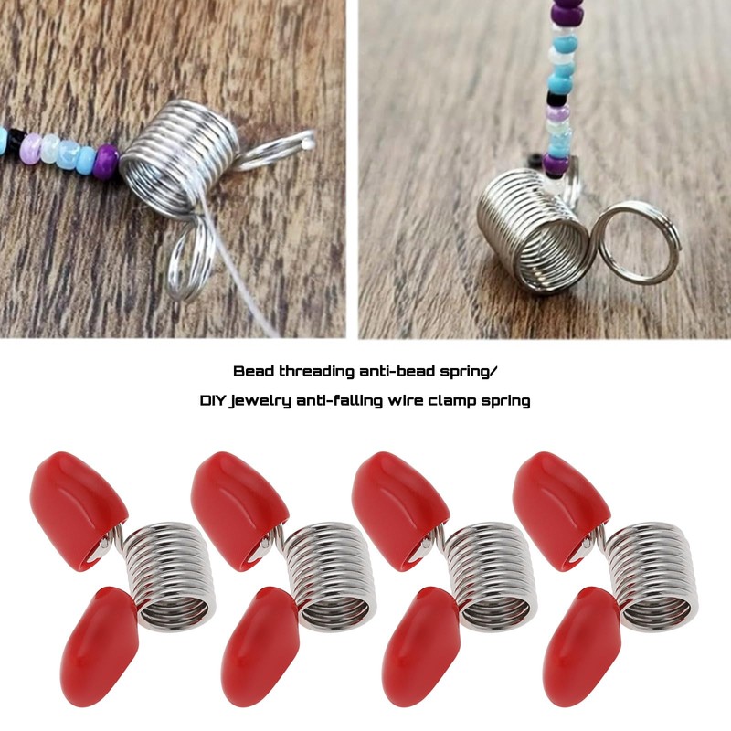 SG Store 10pcs Small Bead Stoppers Stainless Steel Bead Stoppers
