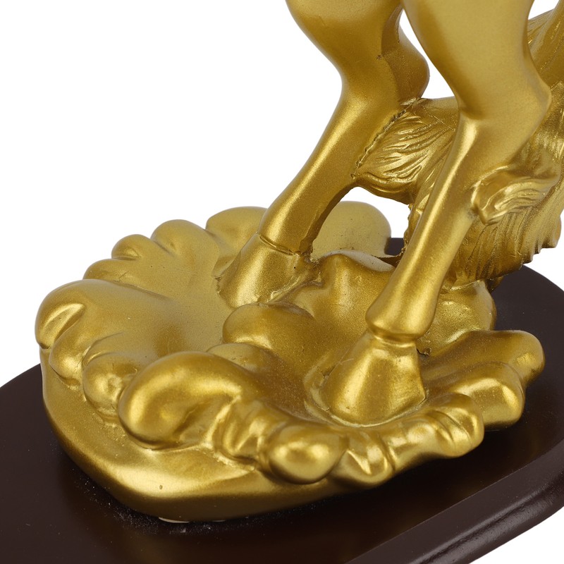 Horse Statue Gold Synthesized Resin Unique Horse Art Figurine for
