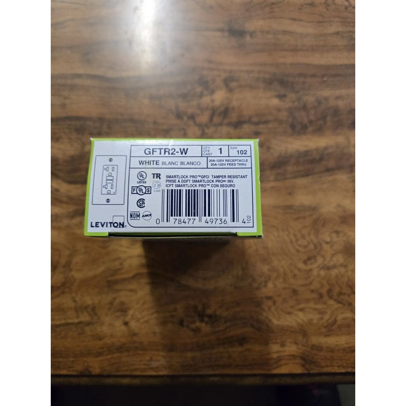 Leviton 20 Amp GFCI Leviton GFTR2-KW - White