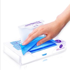 Mnozreo Scented Nappy Bags, Disposable Nappy Bags with Tie Handle, Nappy Bin Refill Film, Anti Odour Refill Foils, Nappy Bin, Odour-Proof, Litter Locker Refill Bag, 30 x 37 cm, 90 Pieces