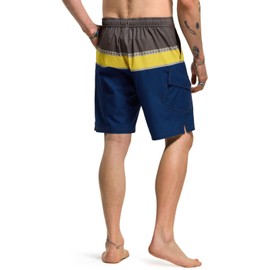 TSLA Men's Swim Trunks, Quick Dry Swimming Beach Board Shorts, Lightweight Swimwear Bathing Suits with Pockets, No Liner/Flow Peacock Blue, 42