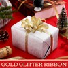 Panelee 100 Yards Christmas Metallic Glitter Ribbon 0.4 Inch Wide