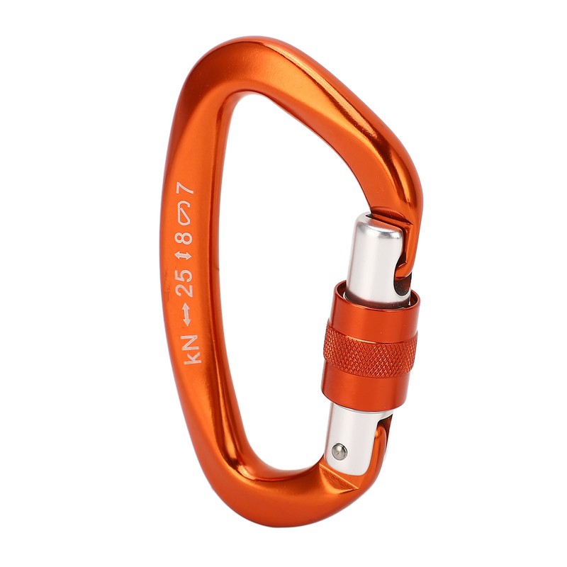 D Carabiner Clip Aluminum Alloy Auto Lock Heavy Duty D