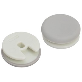 ABE 3DS 3DSLL Common Compatible Analog Stick Slide Pad Rubber Replacement Grip Set of 2 Easy to Install and Restore 3DS! 2 Lightweight Slide Pads for Gaming Pleasure! (Gray White)