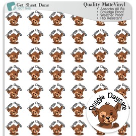 Doggie Daycare Planner Stickers / 54 Fun Vinyl Stickers (1/2”) / Pet Dog Reminder Day Care/Essential Productivity Life Planner/Bullet Bujo Journal / (Matte Vinyl, 1 Sheet)