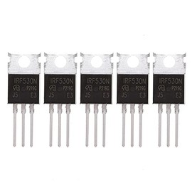 HUABAN 5pcs IRF530NPBF IRF530N Vdss=100V Rds(on)=0.127 Ohm Id=18A TO220 Power N Channel MOSFET Transistor