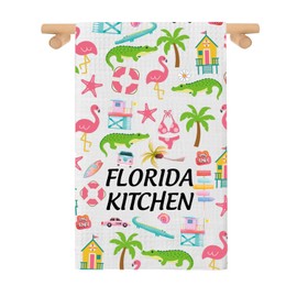 Florida Kitchen Towel Florida Tea Towel Florida Souvenir Dish Towel Florida Lover Florida Travel Gift (FLORIDA KITCHEN 2uk)