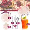 360 Piece Elegant Disposable Plastic Dinnerware Set for 60 Guests