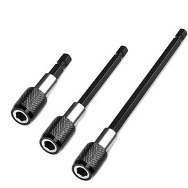 Bestgle 3 Pcs 1/4 Inch Hex Shank Quick Release Magnetic Screwdriver Bit Holder Extension Set for Screws, Nuts, and Any Drill and Handheld Driver, 2", 4", 6" Length