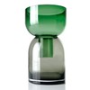 Cloudnola Large Reversible Glass Flower Vase and Bud Vase, Smoke