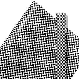 5 Sheets Folded Race Car Wrapping Paper Checkered Party Gift Wrapping Paper for Kids Birthday,Shower,Celebration DIY Crafts Gift Packing, 20 x 30 Inch