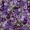 200 Purple Princess Pony Beads Size 9mm x 6mm