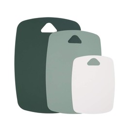 Hiino Kano Cutting Board, Dishwasher Safe, Antibacterial, Cutting Board Set, Heat Resistant, Mold Resistant, Housewarming, Stylish, Colorful, 3 Color Set, Lightweight, Thin, Can Be Used On Both Sides, Popular Gift, Mother's Day Gift, Outdoor Use (Green)