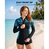 Owntop Women Wetsuit Top, 2mm Thermal High Stretch Neoprene