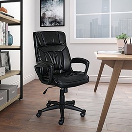 Serta Style Comfort Black Bonded Leather Hannah I Office Chair,