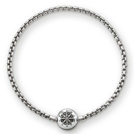 Thomas Sabo KA0002-001-12 Unisex Karma Beads Bracelet Blackened 925 Sterling Silver, Sterling Silver, Without Stone