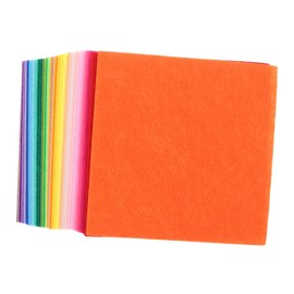 TEHAUX 50pcs Colorful Felt Fabric Sheets Non Woven Squares for DIY Crafts Patchwork Quilting Projects Safe for Fade Resistant Easy to Cut and Shape