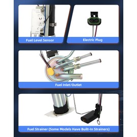 ECCPP Fuel Pump Assembly Replacement for 1992-1993 for Chevy S10 V6 4.3L MFI; 20 Gallon Tank