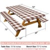 Picnic Table Cover with Bench Covers 6FT 3 Pcs Waterproof