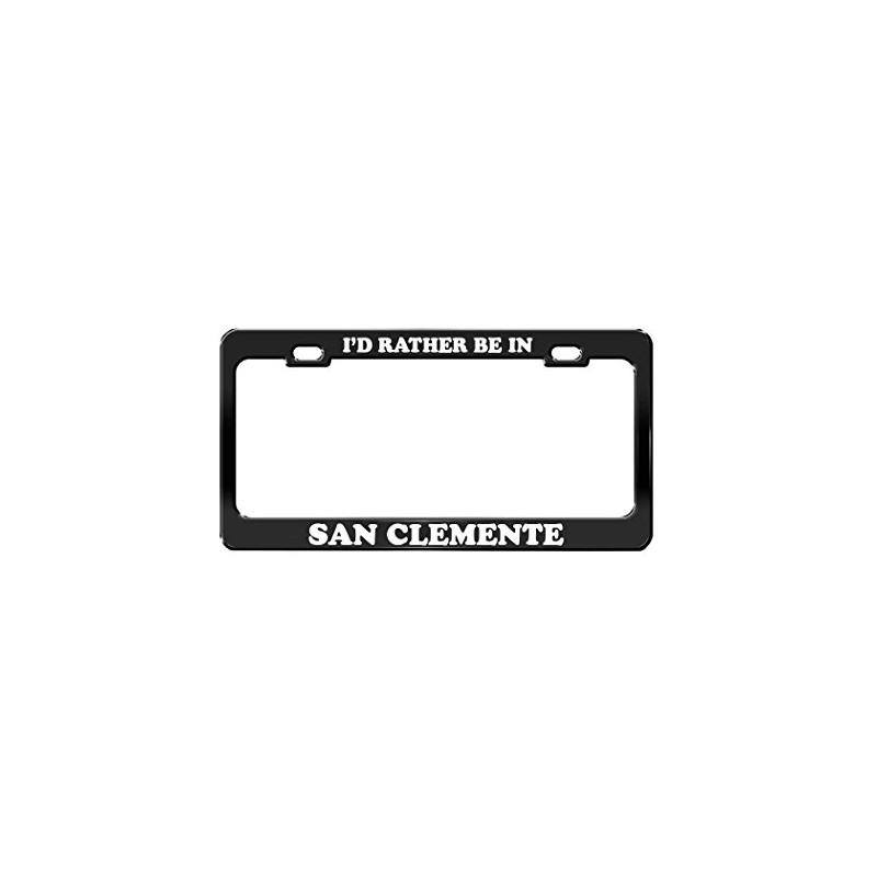 I'd Rather BE in SAN Clemente California Beach Black License