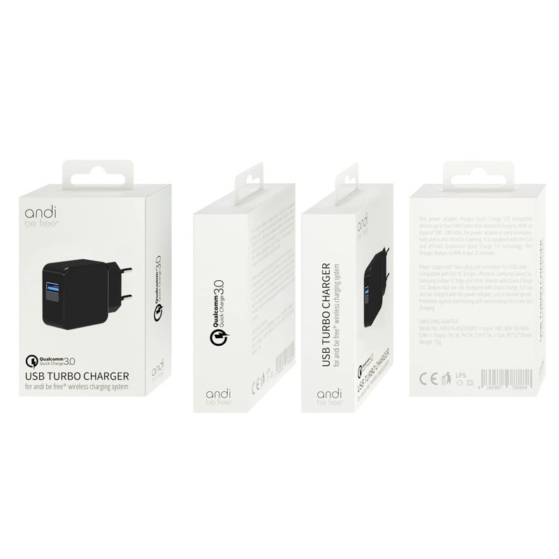 andi be free Turbo Charger QC 3.0 - USB Charging